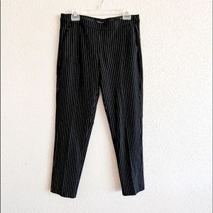 Liverpool Stitch Fix Black Stripe Tyler Straight Leg Crop Trouser Pants
